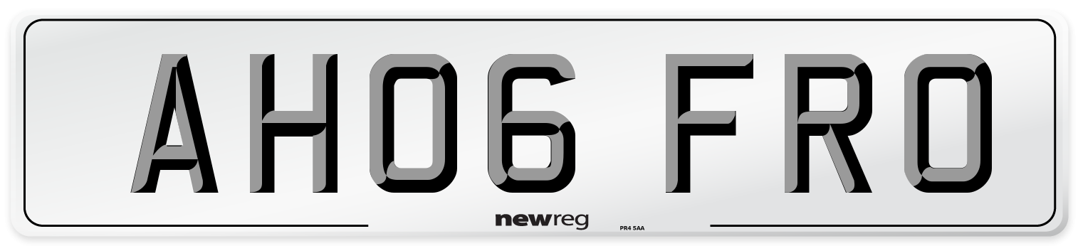 AH06 FRO Number Plate from New Reg